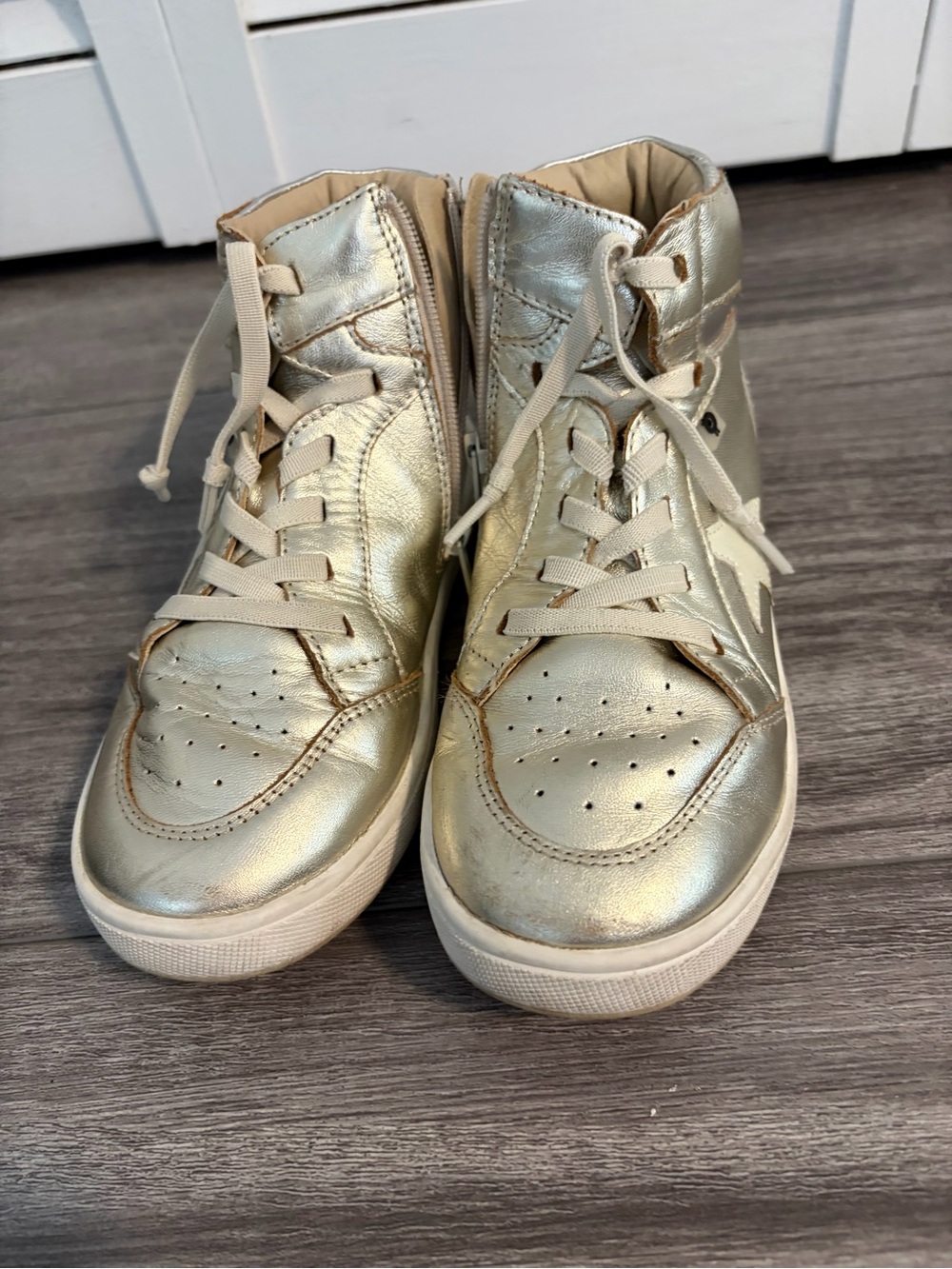 Old Soles Metallic Gold High-Top kids Sneakers